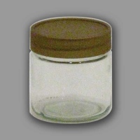 Neutrales 250 g - Honigglas mit Pl.-Schraubdeckel im 12 Stück-Karton