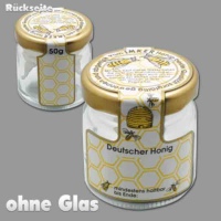 Honigglas - Steg-Etiketten für 50g "Deutscher...
