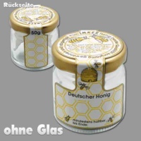 Honigglas - Steg-Etiketten für 50g "Deutscher Honig" 100 Stck