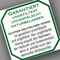 DIB - Glas-Rückenhaftetikett "Ein Naturprodukt aus heimischer Imkerei" - Warenkunde  500 Stck