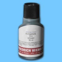 Die Stempelfarbe Spezial in Schwarz (50 ml) ist wischfest...