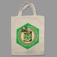 Baumwoll-Tragetasche mit SUMMMY-Emblem, kurze Tragehenkel