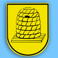 Dieser Autoaufkleber „Bienenkorb-Wappen“ in...