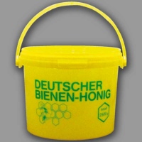 2,5-kg-Honigeimer in Gelb mit grünem Aufdruck...