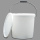 25 kg - Plastik-Hobbock mit zwei Tragemuscheln, Tragebügel, Deckel, weiß