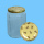 Neutrales 1000 g - Honigglas, sechseckig, mit TO-Deckel -gold mit Wabenmuster + Bienchen-, 82 mm Ø
