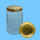 Neutrales 1000 g - Honigglas, sechseckig, mit TO-Deckel -gold, neutral-, 82 mm Ø