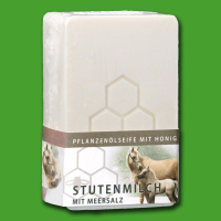Stutenmilch-Honigseife mit Meersalz bietet cremige Pflege...