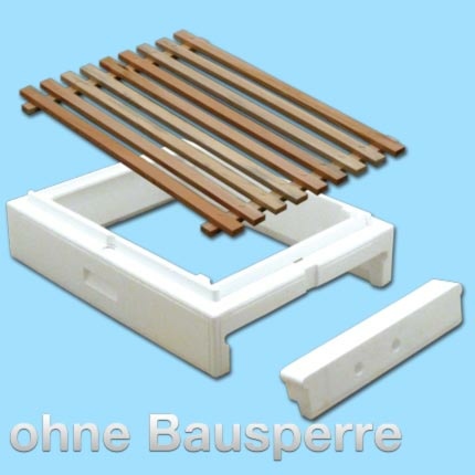 Die LCB-Zander-Halbzarge aus Hart-Styropor® ist ideal für 9 Zander-Rähmchen und eignet sich hervorragend für die Aufbewahrung und Stabilisierung der Bienenwaben.