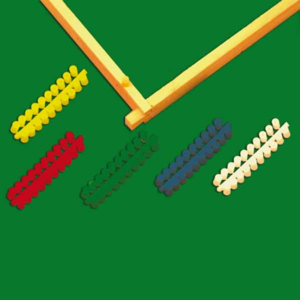 Abstandsröllchen aus Plastik (100 Stück) mit Nägeln in Jahresfarben sind besonders nützlich für die Imkerei. Sie sorgen für eine präzise Wabenabtrennung und ermöglichen eine schnelle Installation.
