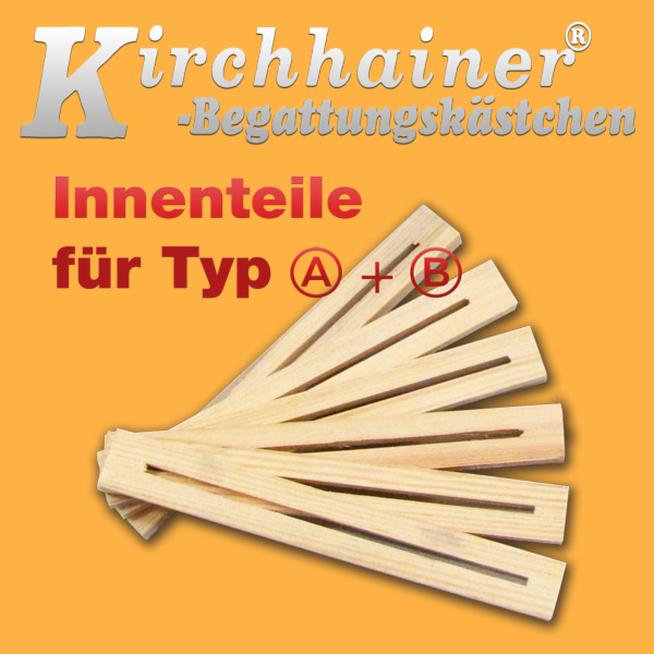Für KIRCHHAINER®-Begattungskästchen: Wabenleistchen geschlitzt (A) + (B), 6 Stck.