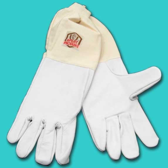 APILAT®-Imker-Handschuhe mit Stoffstulpe, starkes Rindnappa-Leder