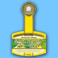 Die selbstklebenden Steg-Etiketten Sommertracht-Linde...