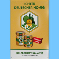 Das DIB-Honig-Werbeschild im DIN A2-Format (420 x 594 mm)...