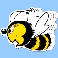 Autoaufkleber "große Biene" 19cm Ø