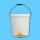 20 kg - Plastik-Honigeimer als Abfüll-Behälter mit Plastik-Quetschhahn, weiß