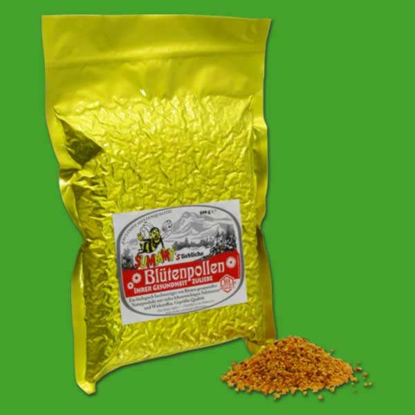 Dieses Glas voller SUMMMYs® Blüten-Mischpollen bringt die Vielfalt der Natur auf Ihren Tisch. Die exklusive Spitzenqualität überzeugt durch ihren lieblichen Geschmack und ihre natürliche Farbvariation – ein Geschenk der Bienen, perfekt für gesundheitsbewusste Feinschmecker.