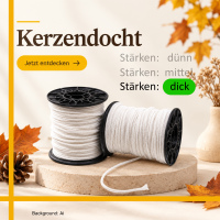Kerzendocht rund, Nr. 12,  10 m-Spule
