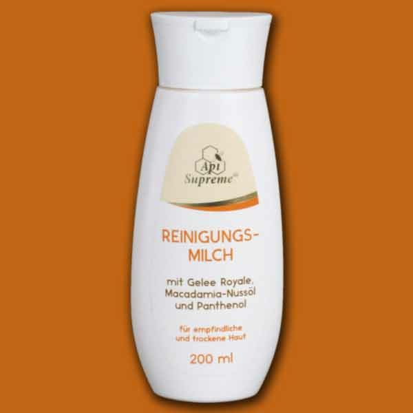 Die Api Supreme Reinigungsmilch mit Gelée-Royale reinigt sanft und entfernt Unreinheiten sowie Make-up. Die wertvollen Inhaltsstoffe pflegen die Haut und schützen sie vor Austrocknung.