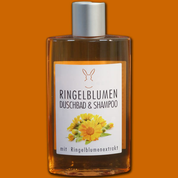 Das Ringelblumen-Duschbad & Shampoo enthält natürlichen Ringelblumenextrakt, bekannt für seine beruhigende Wirkung. Ideal für empfindliche Haut und Haare.