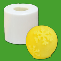 Kerzengießform "Kugel mit Schneeflocke"