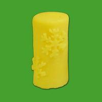 Kerzengießform "Stumpen mit Schneeflocken"