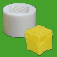 Kerzengießform "Kubus mit Wabe und Biene"
