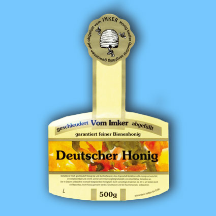 Honigglas - Steg-Etiketten Sortenetiketten für 500g-Glas