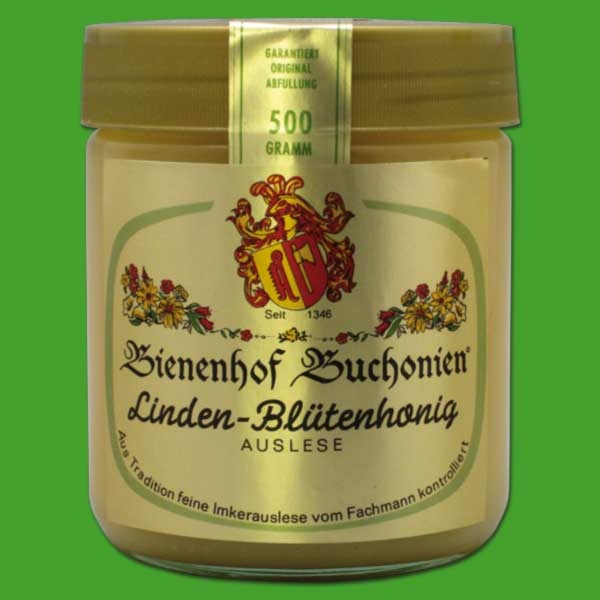 Lindenblütenhonig ist besonders aromatisch und charakteristisch im Geschmack. Er ist von hellgrüner bis gelblicher Farbe und bietet eine unverwechselbare Süße, die Liebhaber von edlen Honigen begeistern wird.
