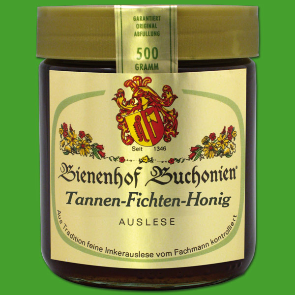 Tannen- und Fichtenhonig hat einen mild-würzigen Geschmack und ist dank seiner grünen bis schwarzen Farbe besonders auffällig. Dieser Honig aus dem Honigtau der Weißtanne ist ein wahres Naturerlebnis.