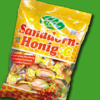 Die Sanddorn-Honig-Bonbons mit Vitamin C bieten eine...