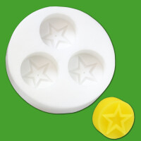 Kerzengießform für 3 Teelichter "Stern offen"