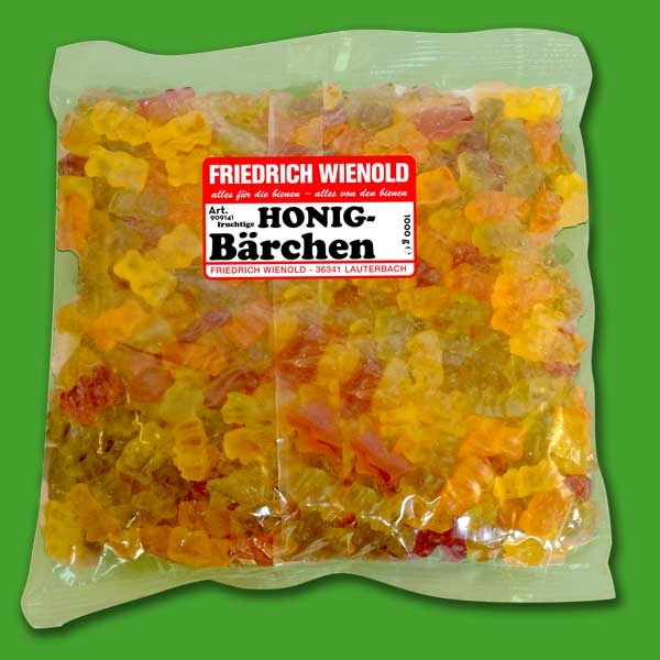 Die fruchtigen Honig-Bärchen verzaubern mit einer zarten Kombination aus 5% Honig und frischem Fruchtsaft. Diese süßen Leckereien in der praktischen 100 g-Packung sind perfekt für den Genuss zwischendurch und bieten ein kleines Stück Natur in jeder Bärchenform.