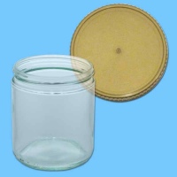 Neutrales 500 g - Honigglas mit Pl.-Schraubdeckel im 12 Stück-Karton