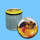 Neutrales Honigglas 500 g, rund, mit TO-Deckel -Biene auf Blüte-, 82 mm Ø, je 600 Stck