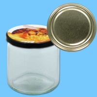 Dieses neutrale 500 g Honigglas mit TO-Deckel bietet ein...