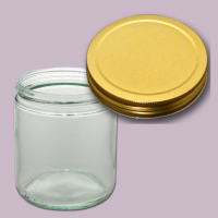 Das neutrale 500g Honigglas mit Blech-Schraubdeckel ist...