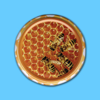 TO-Deckel für 500g-Glas, 82 mm Ø, -Bienen auf...