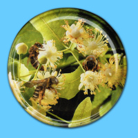 TO-Deckel für 500g-Glas, 82 mm Ø, -Bienen auf...