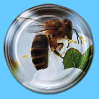 TO-Deckel für 500 g-Glas, 82 mm Ø, -Biene auf...