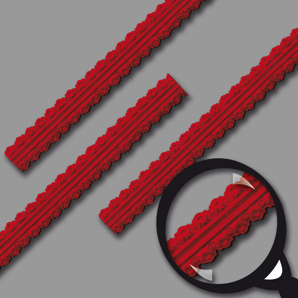 Die Kerzenverzierung Deko-Borte in rot ist eine stilvolle Ergänzung für Ihre Kerzen. Mit einer Länge von ca. 20 cm lässt sie sich leicht an der Kerze anbringen und verleiht einen eleganten Look.