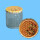 Neutrales Honigglas 500 g, rund, mit TO-Metall-Deckel --Bienen auf Wabe-, 82 mm Ø