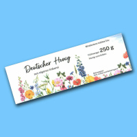 Honigglas - Etiketten "Blumenwiese" für...