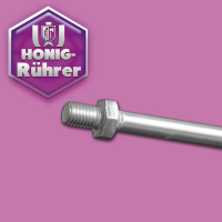 Honigrührer mit Rührpropeller, Edelstahl, M14