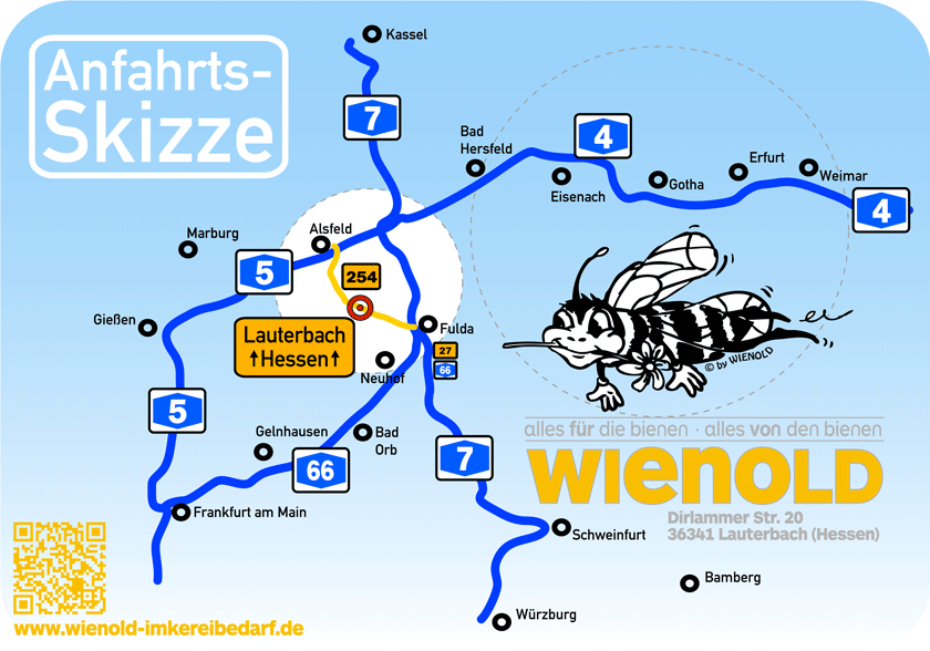 Anfahrtsplan nach Lauterbach (Hessen)